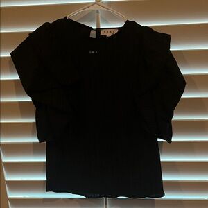 THML Black Textured Top